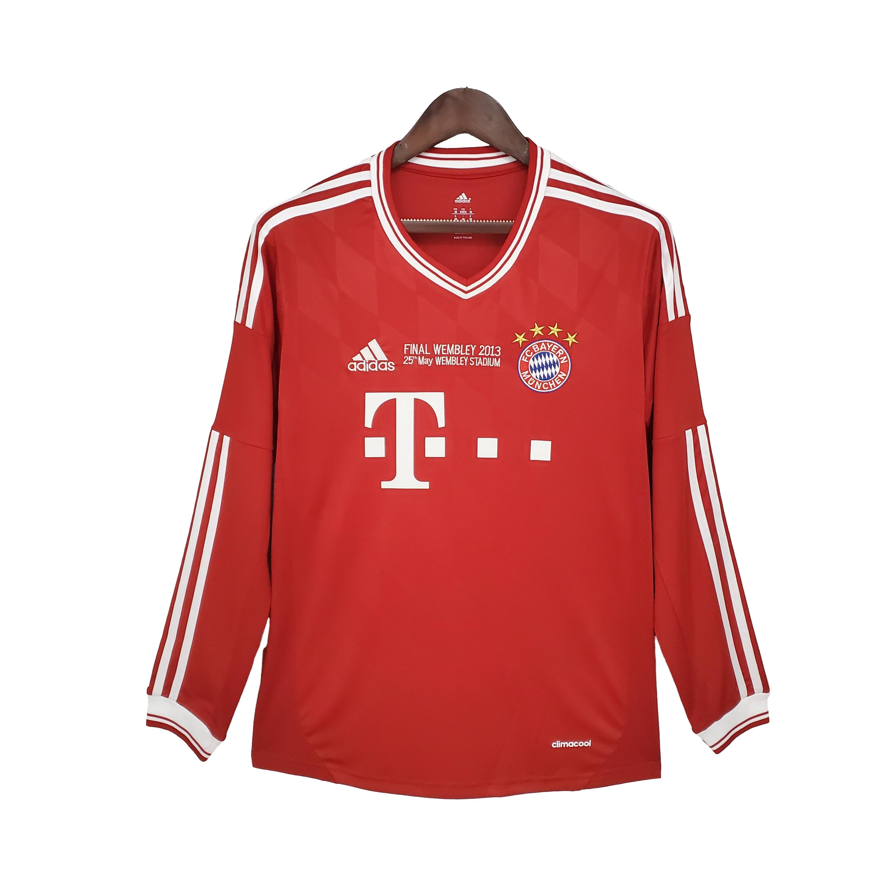 Retro Bayern Munich 13-14 Champions League Final Home Stadium Long Sleeve Jersey